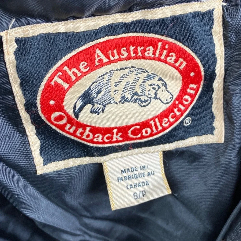 Australian Outback Collection‎ Mens Wool Leather Trim Field Jacket Brown Small